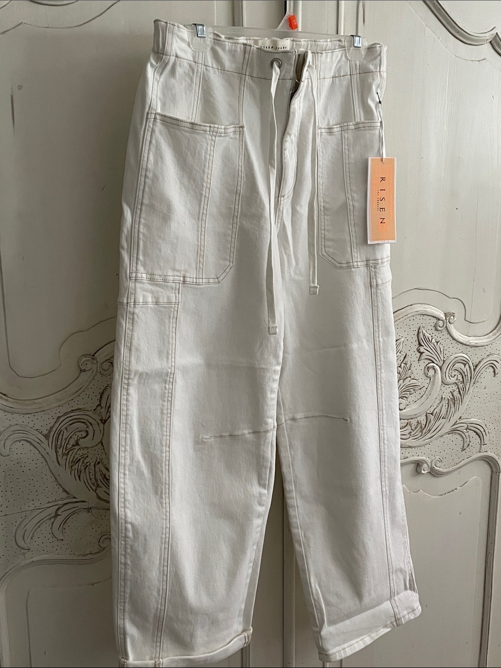 Risen Off-White Utility Cargo Pants NWT